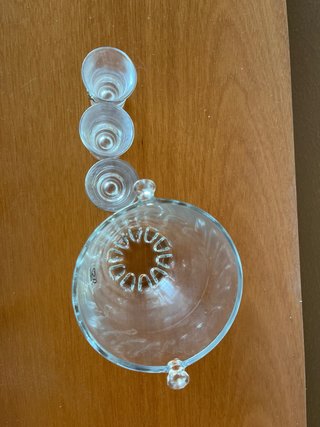 Cubitera cristal y 3 chupitos plata de ley
