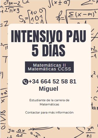 Clases particulares online matemáticas PAU