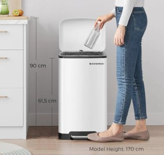SONGMICS Cubo de Basura para la Cocina 30 Litros