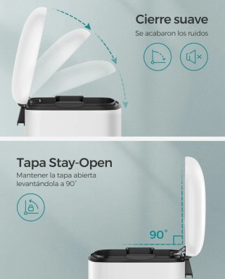 SONGMICS Cubo de Basura para la Cocina 30 Litros
