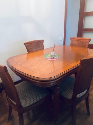 Mueble Comedor Retro Madera y Cristal