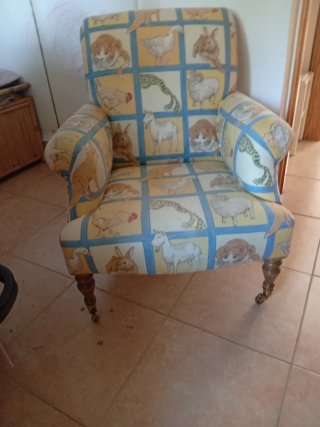 Sillón individual estampado animales