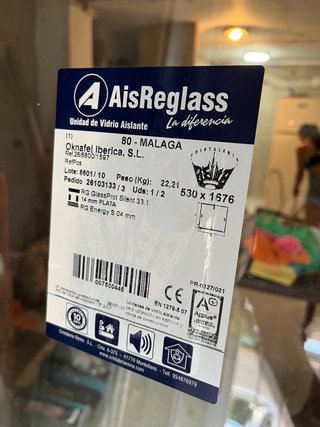 Balconera NUEVA PVC 2Hojas Climalit Abatible