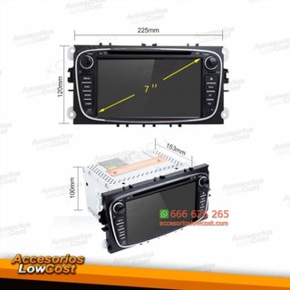 NAVEGADOR MULTIMEDIA ANDROID 11 GPS DVD 2 DIN HD