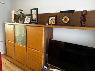 Mueble de salón de madera 395 largo x 150 alto