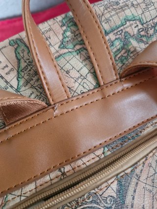Zainetto con stampa mappa vintage