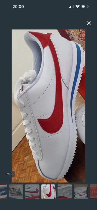 Zapatillas Nike Cortez Blancas y Rojas
