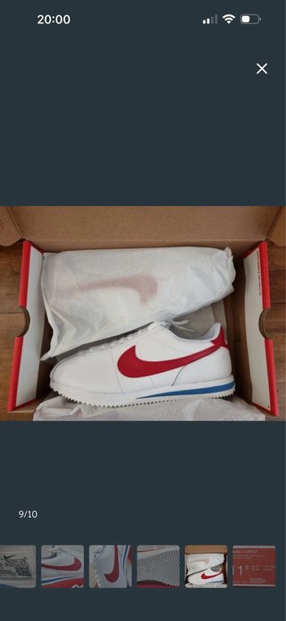 Zapatillas Nike Cortez Blancas y Rojas
