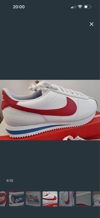 Zapatillas Nike Cortez Blancas y Rojas