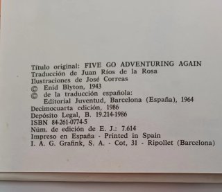 Libro Otra aventura de los cinco (1986)
