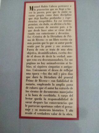 Crónica de la dictadura de Primo de Rivera