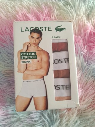 3 Calzoncillos Boxer Lacoste Algodón tallas M y L