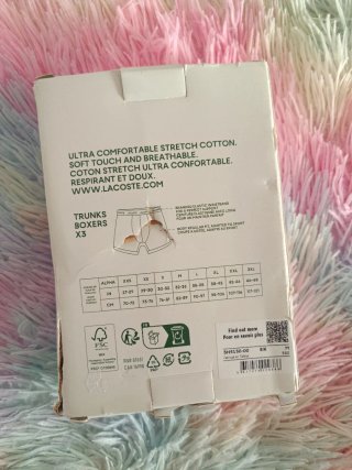 3 Calzoncillos Boxer Lacoste Algodón tallas M y L