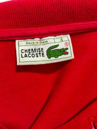 Polo Lacoste Rojo Talla M