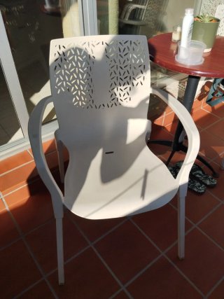 3 Sillas Terraza Plástico Blancas