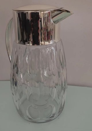 JARRA ART DECÓ CON ENFRIADOR MARCA WMF AÑOS 50-60