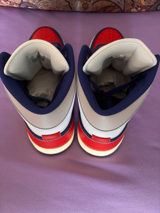 Air Jordan 1 Mid 44 - Nuove Blu, Rosso, Bianco