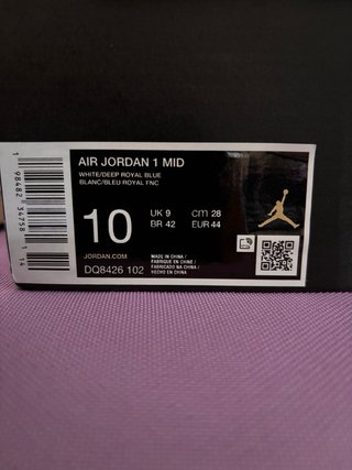 Air Jordan 1 Mid 44 - Nuove Blu, Rosso, Bianco