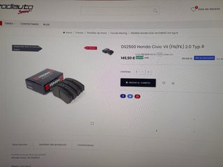 Pastillas Ferodo DS2500 Civic Type R FN2