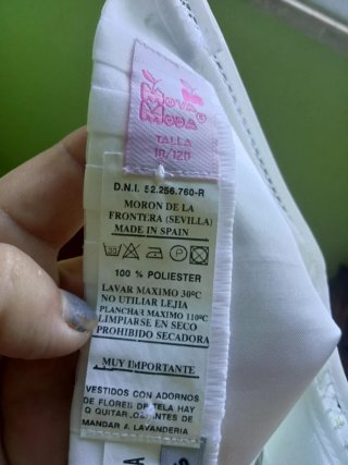 Vestido de Novia Niña Blanco