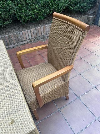 Mesa y 6 Sillas Ratan Exterior