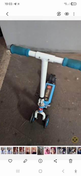 Patinete infantil 3 ruedas azul