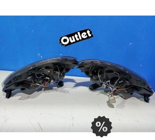 FE FAROS RENAULT CLIO 05-09 OJOS ANGEL + LED FONDO NEGRO R14