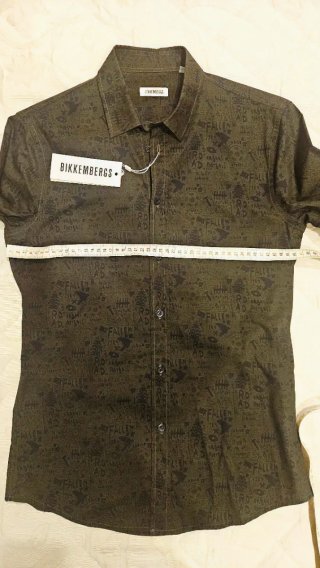 Camicia Bikkembergs uomo verde militare