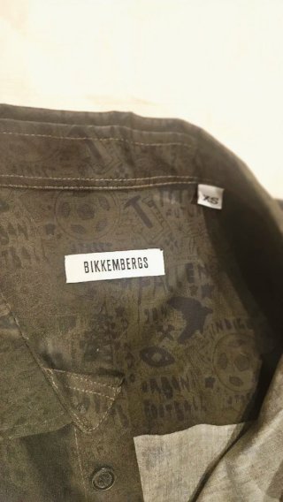 Camicia Bikkembergs uomo verde militare