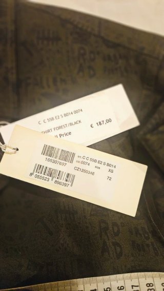 Camicia Bikkembergs uomo verde militare