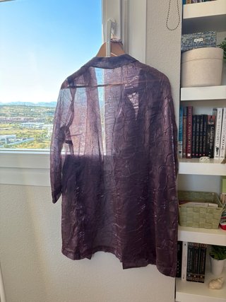 Vestido morado con chaqueta