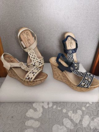 3 pares Sandalias Cuña Alta T.37 + Regalo otro par