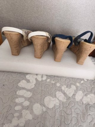 3 pares Sandalias Cuña Alta T.37 + Regalo otro par