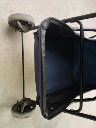 Carrito Plegable Mascotas Negro/Azul