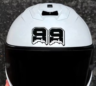 2 Numeri Adesivo Dorsale Moto