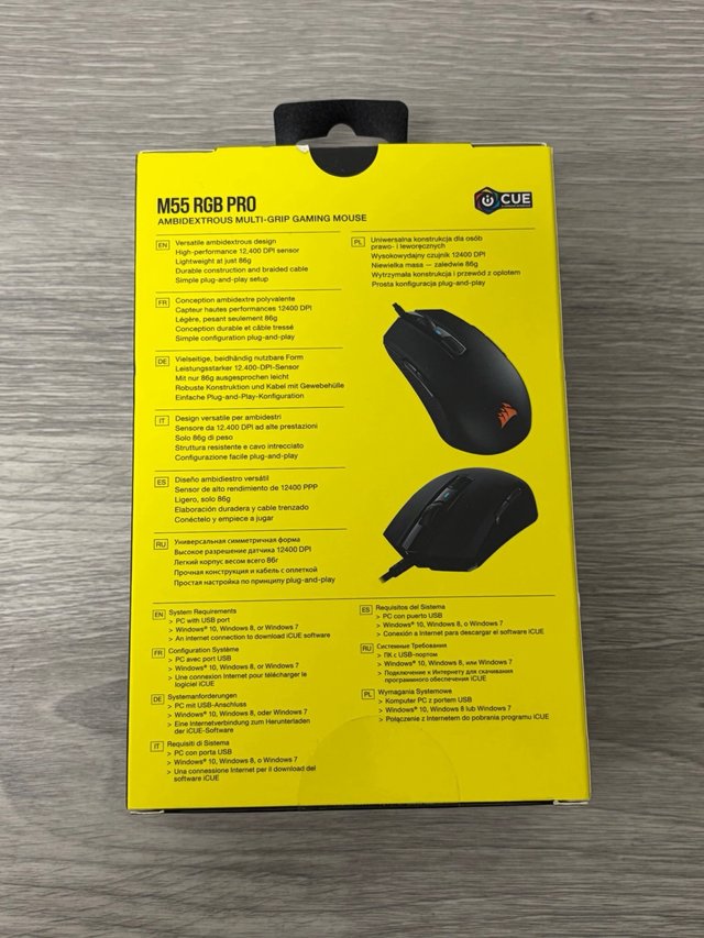 Corsair M55 RGB PRO Ratón Gaming Negro