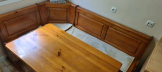 Mesa madera con escaño