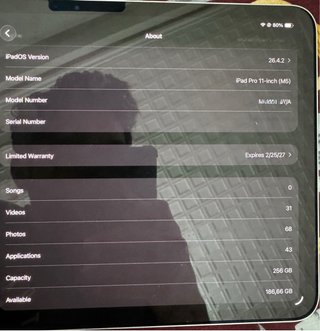 iPad Pro M5 (2026) Plata/Blanco 11 pulgadas /256gb