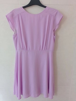 Vestido lila gasa Corte Inglés