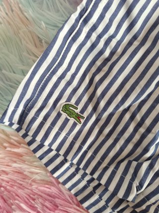 3 Calzoncillos Lacoste Boxer M Rayas Azul Blanco