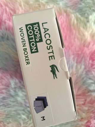 3 Calzoncillos Lacoste Boxer M Rayas Azul Blanco