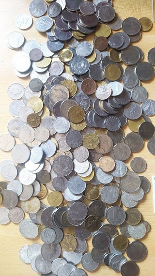 Vecchia collezione di monete