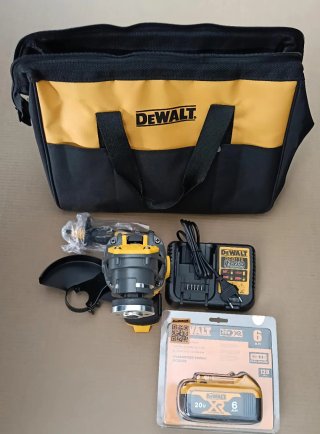 Amoladora Radial Dewalt DCG409 + Batería 20V XR 6A