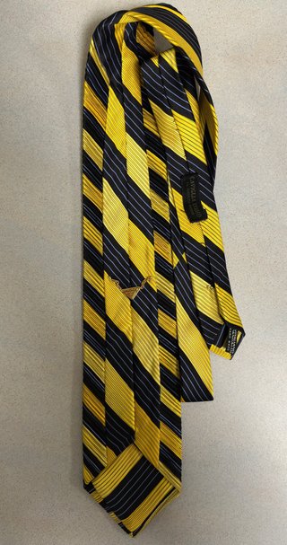 Corbata Vitaliano Pancaldi Rayas Negro/Amarillo