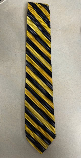 Corbata Vitaliano Pancaldi Rayas Negro/Amarillo