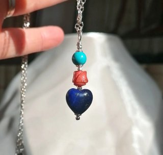 Parure collana e orecchini Pietre e Argento 925
