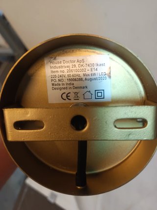 Aplique Cama Dorado LED Metal, lampara led