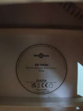 Bajo Eléctrico Gear4Music AB-100BK Negro