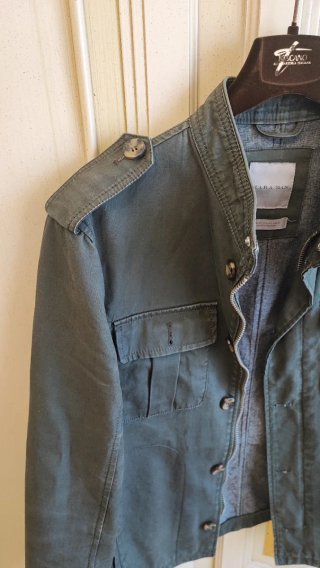 Giacca Zara Uomo Verde Oliva Taglia M
