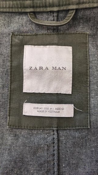Giacca Zara Uomo Verde Oliva Taglia M